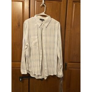 White Blue/Stripe Long Sleeve Blouse‎
